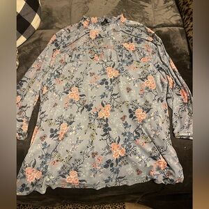 Massini Blue/pink Floral Top